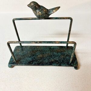 Rustic Iron Bird Napkin Holder NWOT